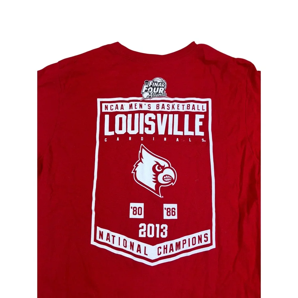 Adidas Louisville Cardinals 2013 NCAA Basketball National Champions Red Shirt M
